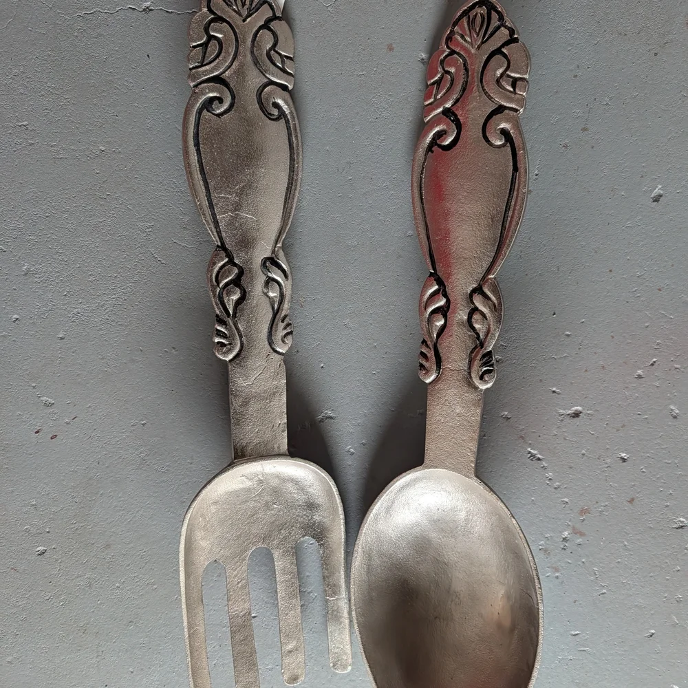 Elegant Silver-Toned Serving Set